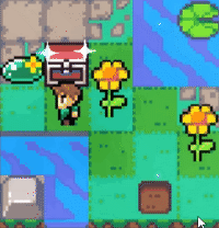 Land piece animation